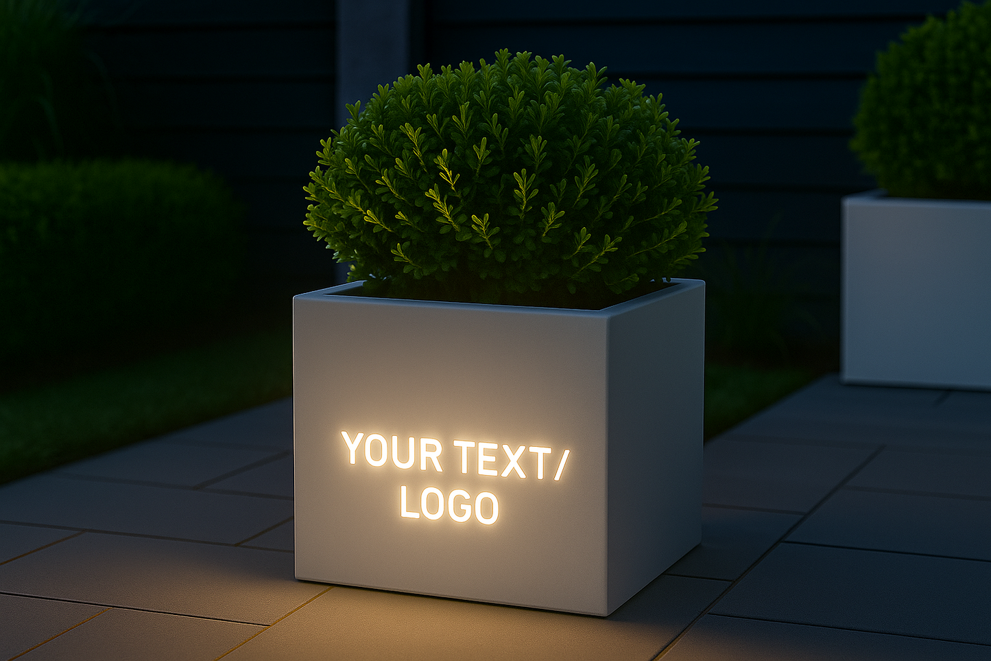Illuminated Square Planters