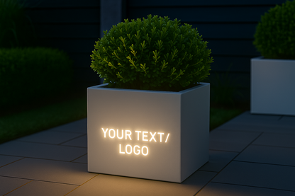 Illuminated Square Planters